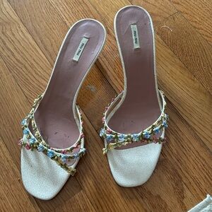 Miu miu floral heels